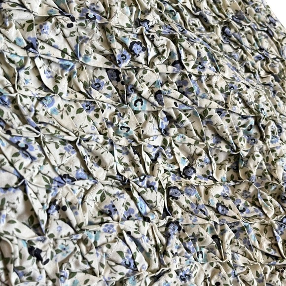 Free People Petunia Mini Dress Smocked Tea Combo Blue Size Large NWT‎ - Picture 9 of 16